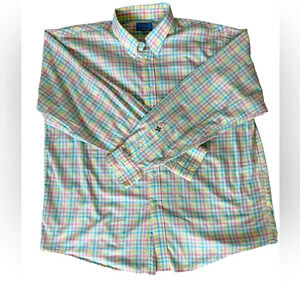 Men’s Castaway Nantucket Island Long Sleeve Button Up, Size XXL